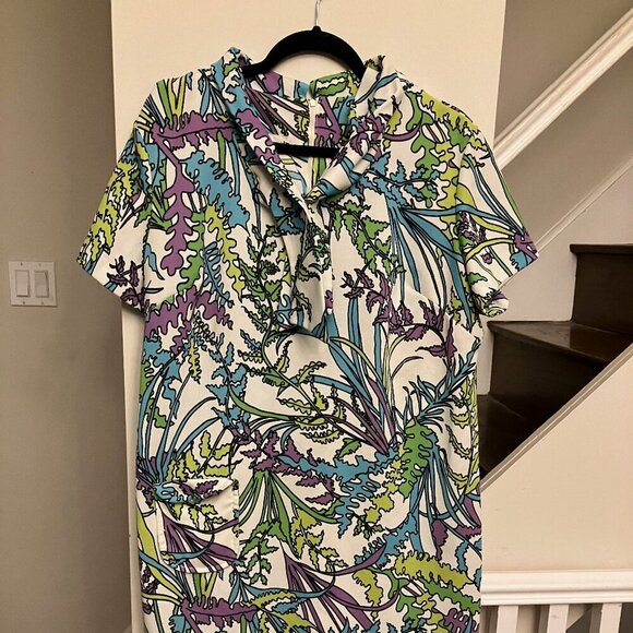 Big Print 1970s Day Dress Plus Sized - Picture 6 of 13